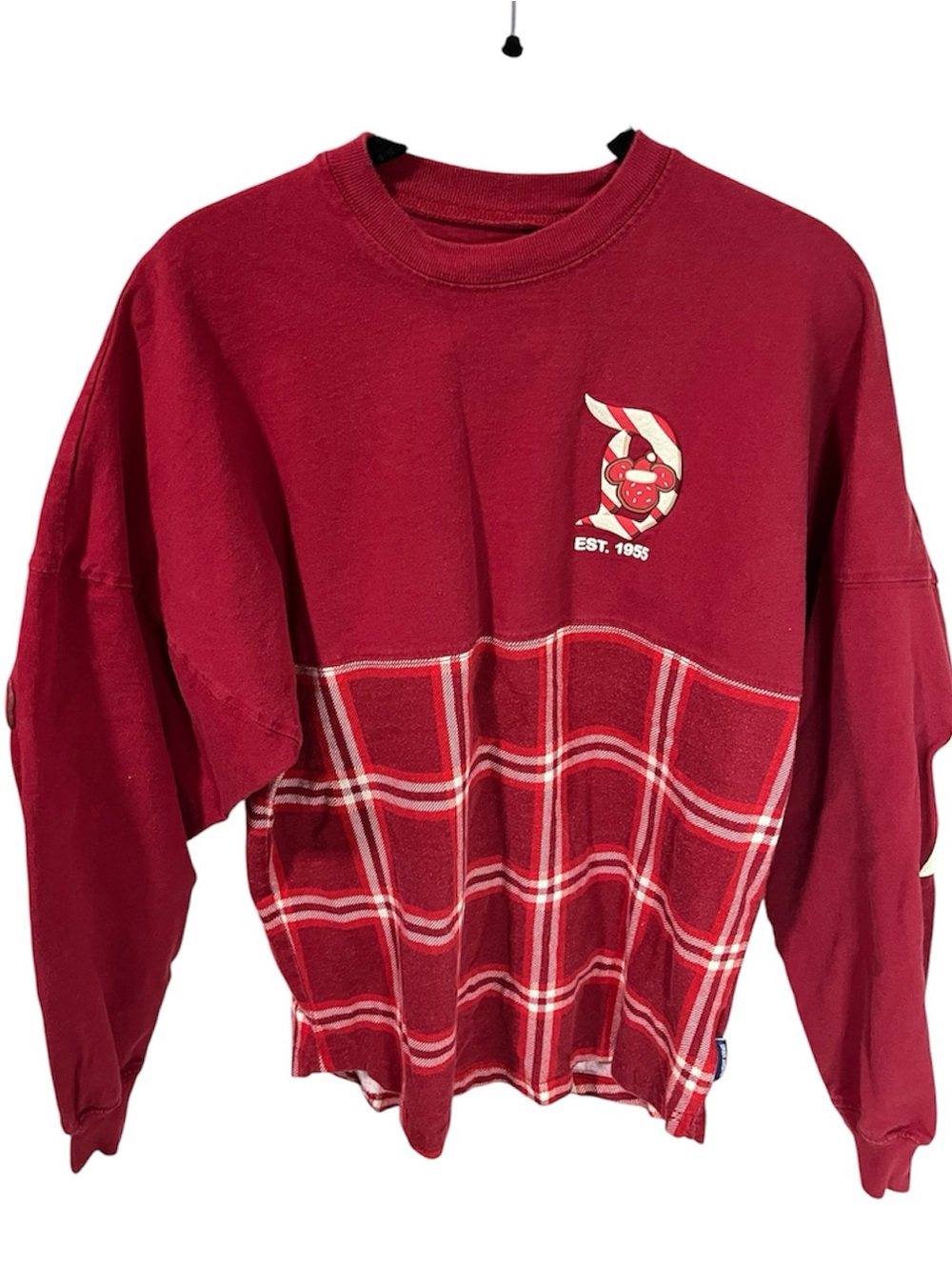 2021 Disneyland Christmas Holiday Snacks Red Plaid Spirit Jersey Size XS